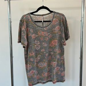 Floral V Neck Tee by Free People